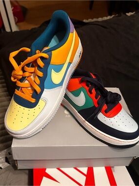 NWT nike color block Air Force One  size 7y or 8.5 women